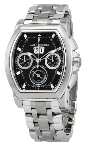 Carl F. Bucherer Patravi T-Graph Automatic Chronograph Stainless Steel Black Dial Date Power Reserve Mens Watch 00.10615.08.33.21