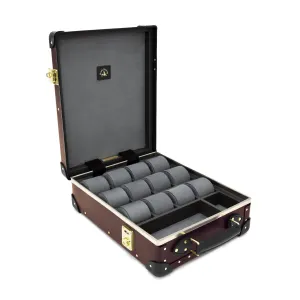 Centenary · 12-Slot Watch Case | Oxblood/Black