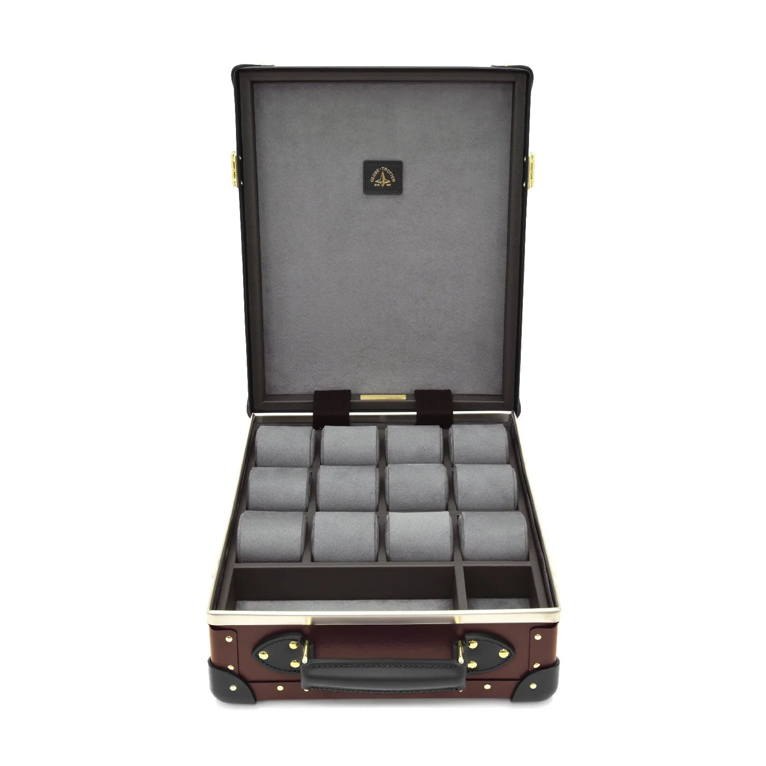 Centenary · 12-Slot Watch Case | Oxblood/Black