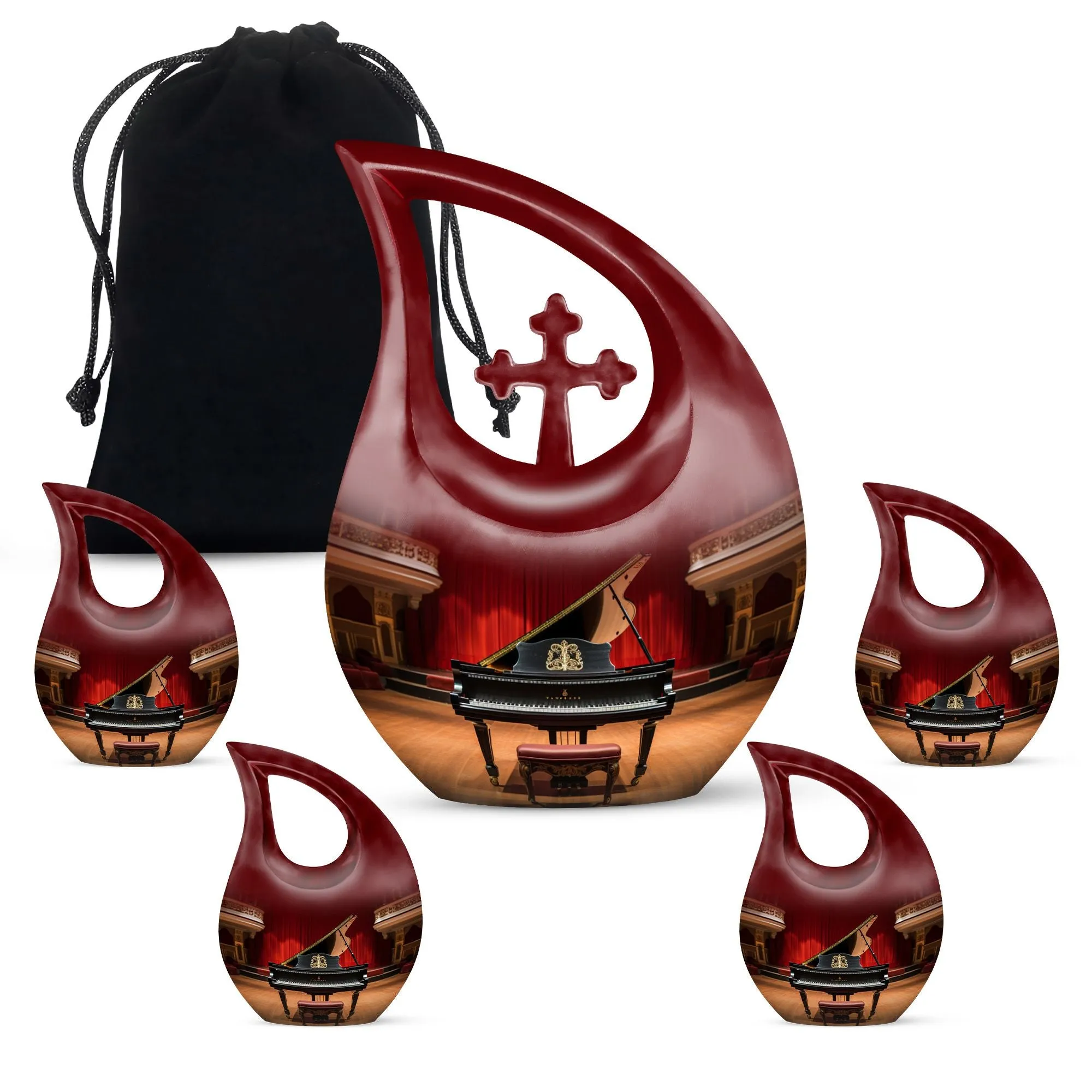 Concert Grand Urn: Small Keepsake Urn For Human Ashes