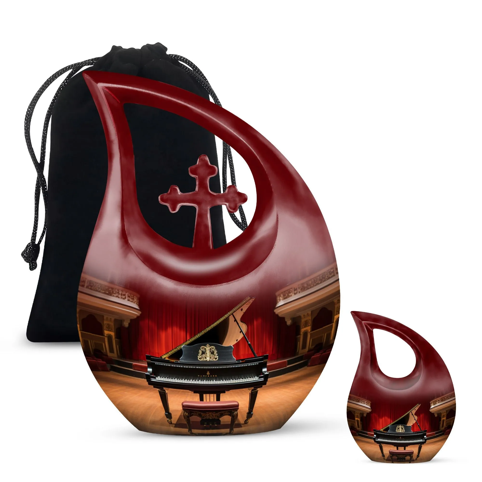 Concert Grand Urn: Small Keepsake Urn For Human Ashes
