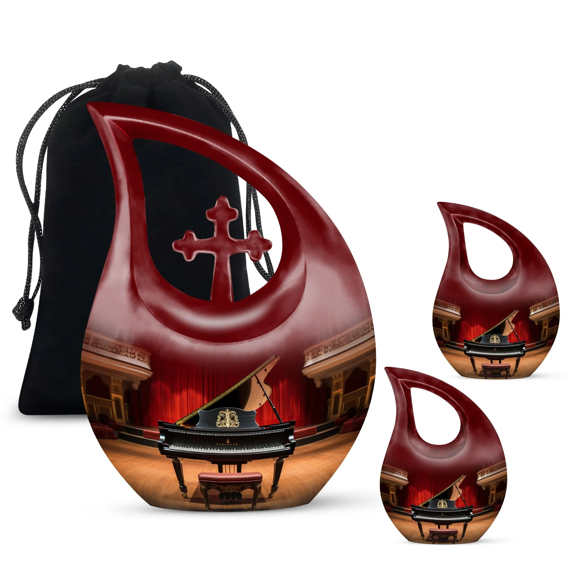 Concert Grand Urn: Small Keepsake Urn For Human Ashes