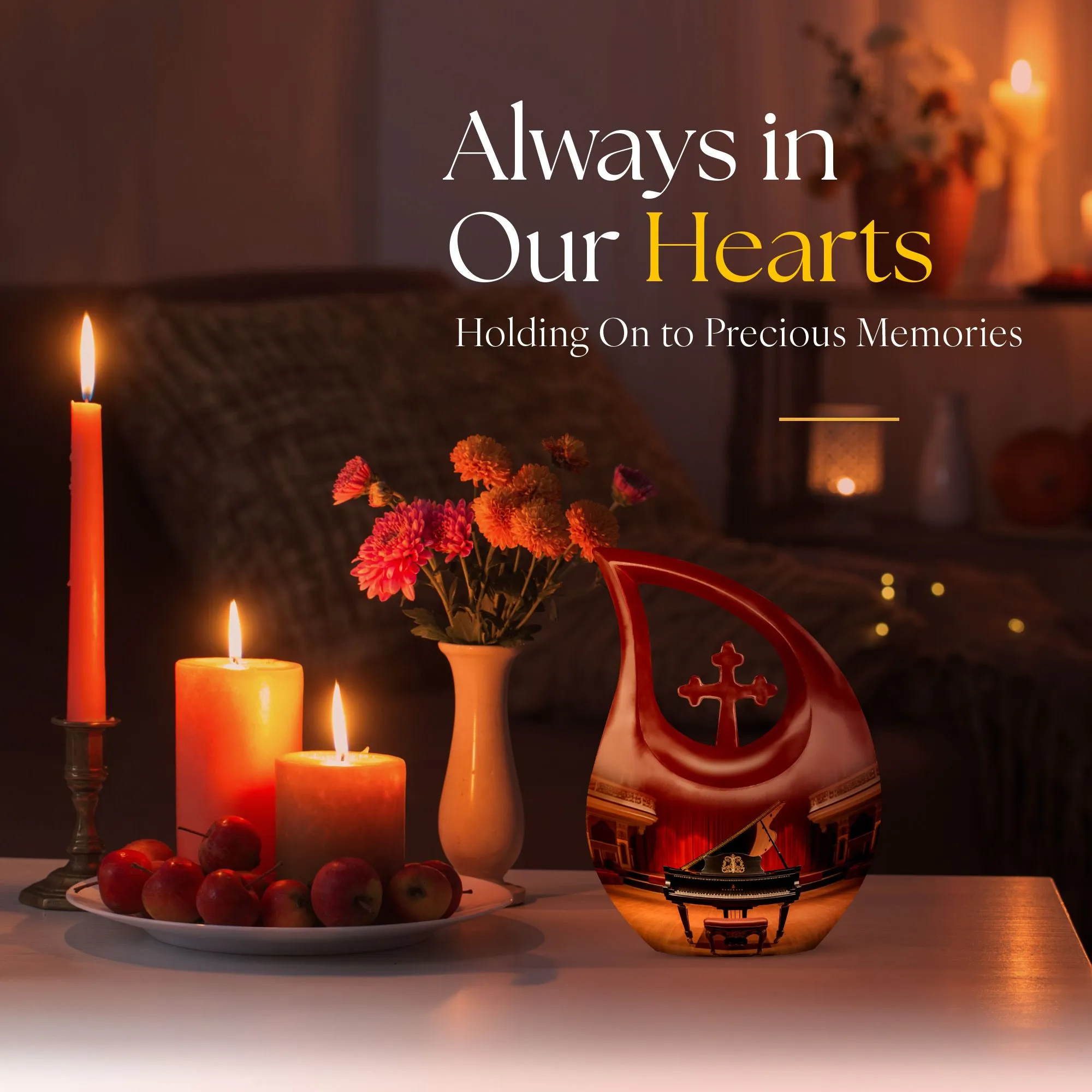 Concert Grand Urn: Small Keepsake Urn For Human Ashes