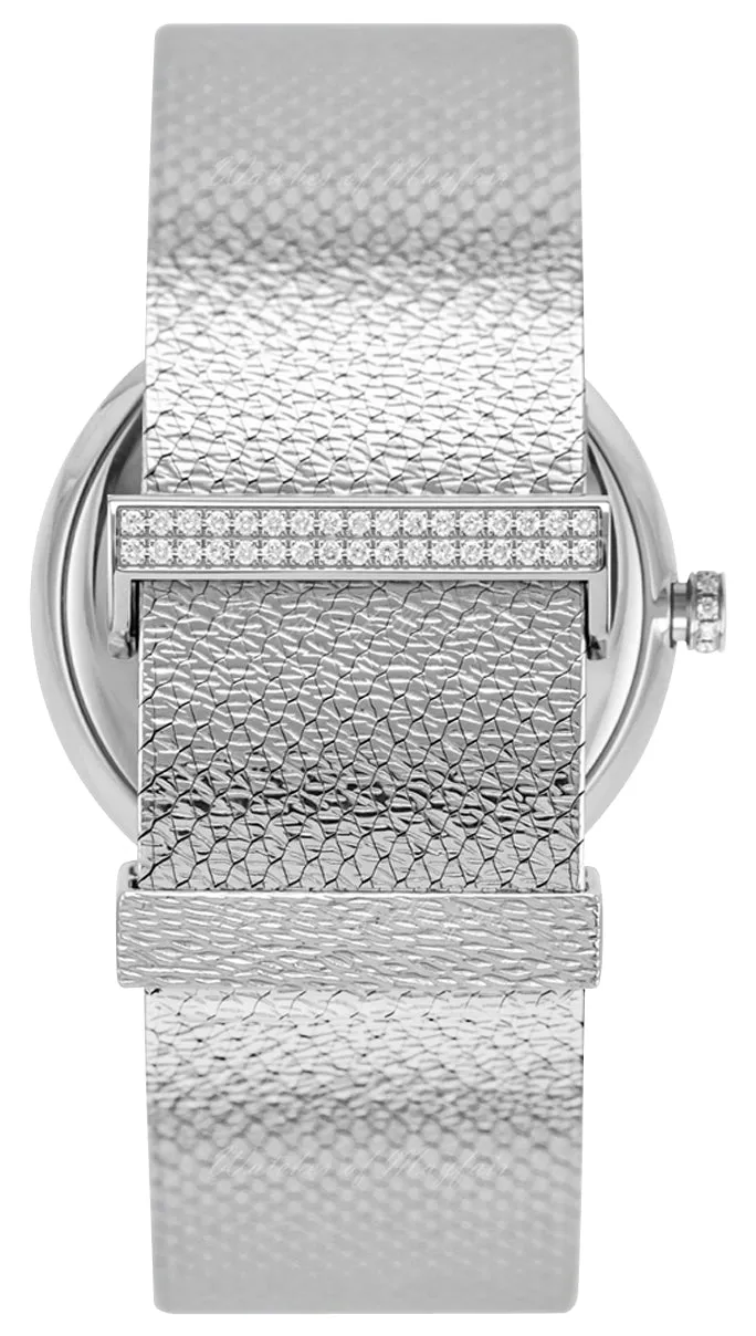 Dior La D de Dior Satine Stainless Steel Mesh Mother-of-Pearl Dial Diamonds Quartz Womens Watch CD043115M001