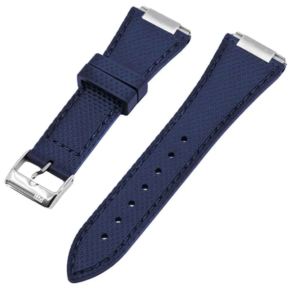 Frederique Constant Highlife Heartbeat Automatic Stainless Steel Silver Dial Interchangeable Blue Rubber Strap Mens Watch FC-310S4NH6B