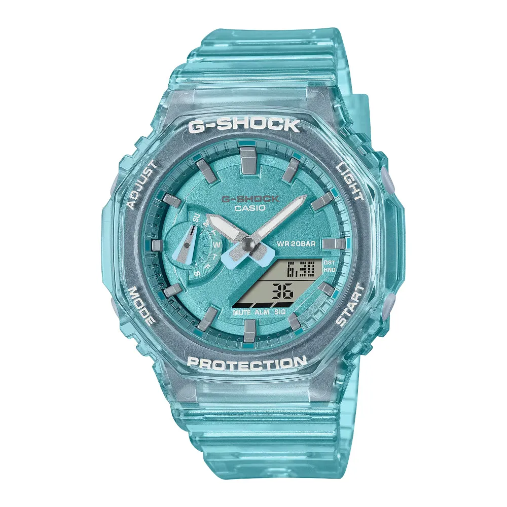 G-Shock Women's Analog-Digital Translucent Blue Resin Watch