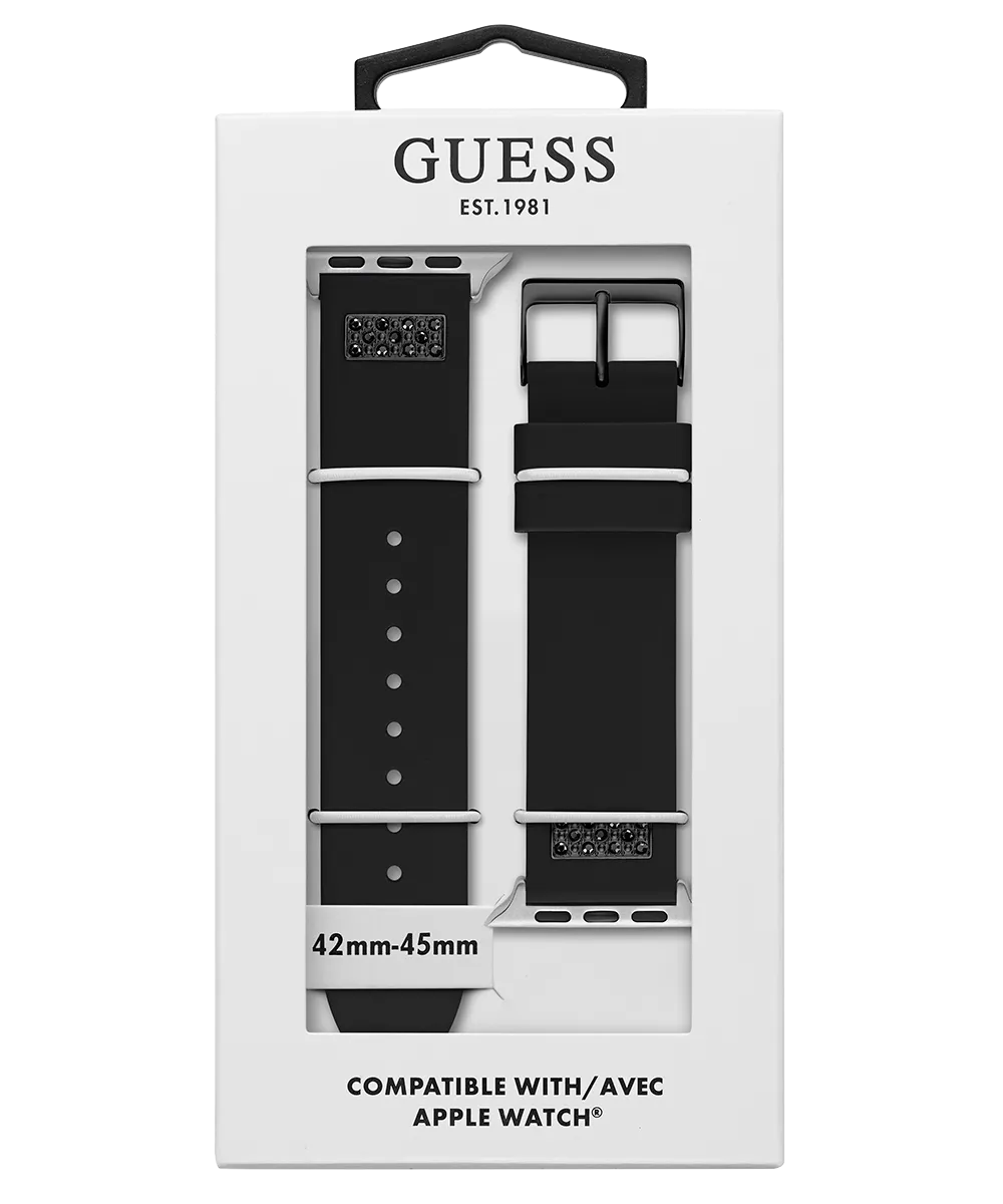 GUESS Silcone Band with Crystal inserts for Apple 42-44 mm Watch