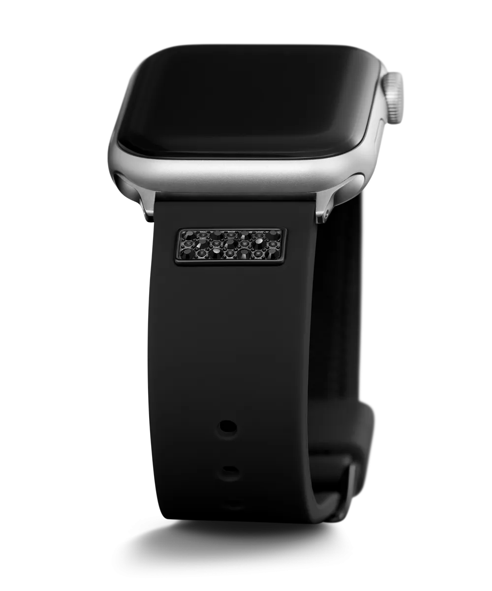 GUESS Silcone Band with Crystal inserts for Apple 42-44 mm Watch