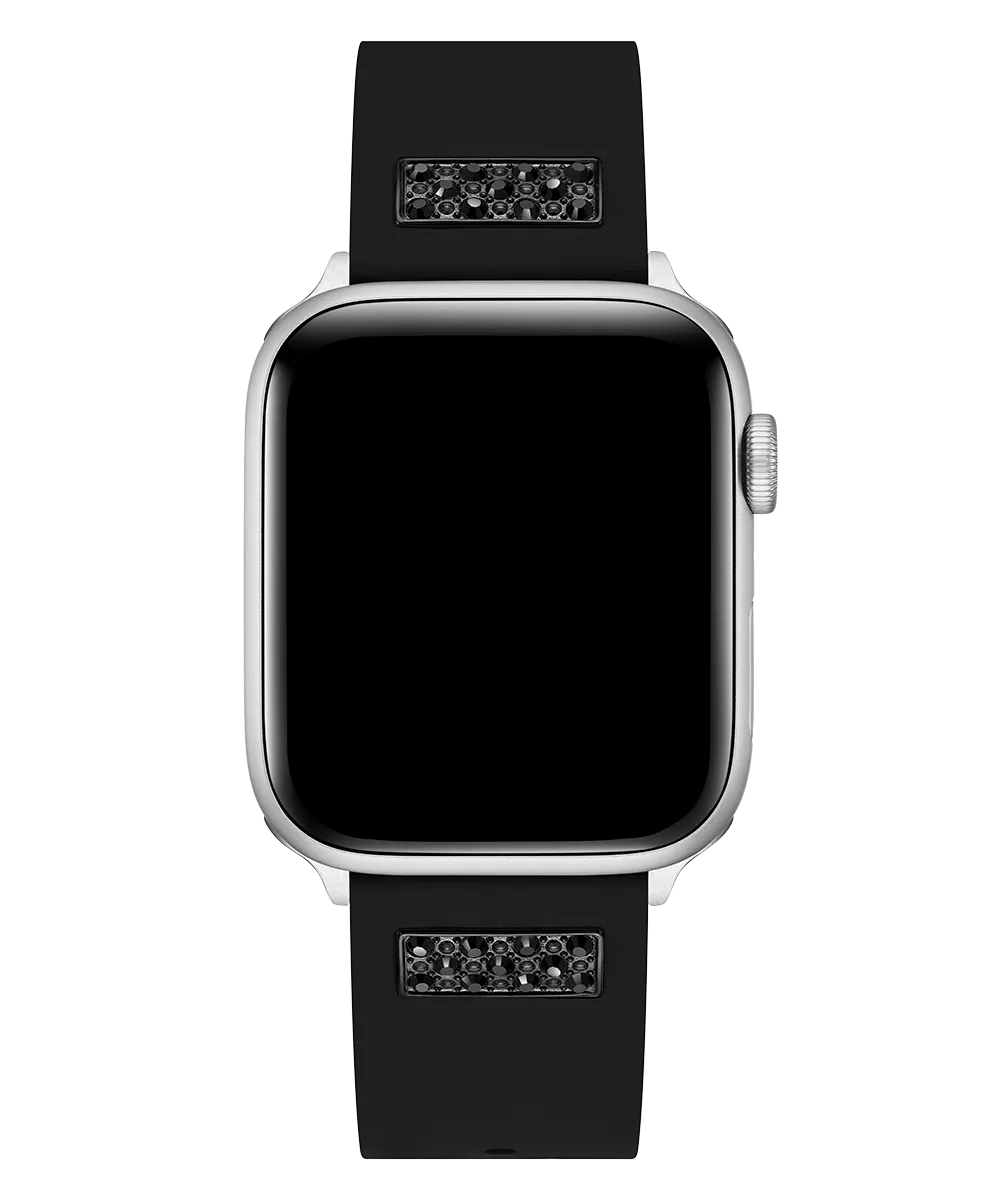 GUESS Silcone Band with Crystal inserts for Apple 42-44 mm Watch