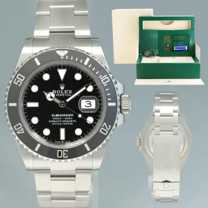 JAN 2025 NEW PAPERS Rolex Submariner 41mm Black Dial Ceramic 126610 Watch Box