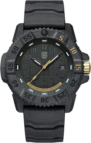 Limited Edition Luminox Master Carbon SEAL CARBONOX  Black Dial Black Rubber Interchangeable NATO Strap Date Divers Quartz Mens Watch XS.3805.NOLB.SET