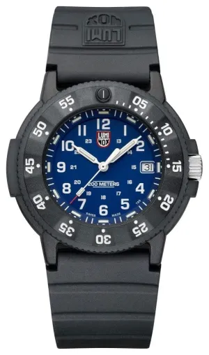 Luminox Original Navy SEAL CARBONOX Blue Dial Black Rubber Strap Date Divers Quartz Mens Watch XS.3003.EVO