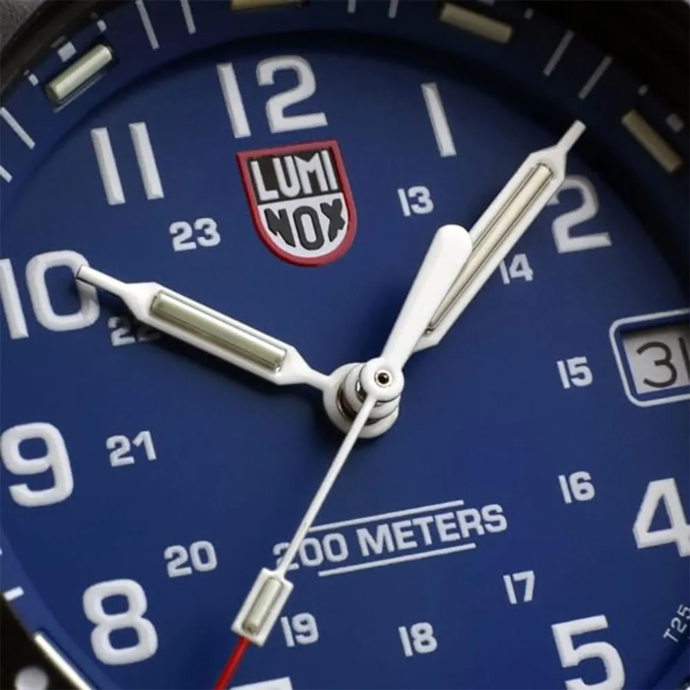 Luminox Original Navy SEAL CARBONOX Blue Dial Black Rubber Strap Date Divers Quartz Mens Watch XS.3003.EVO