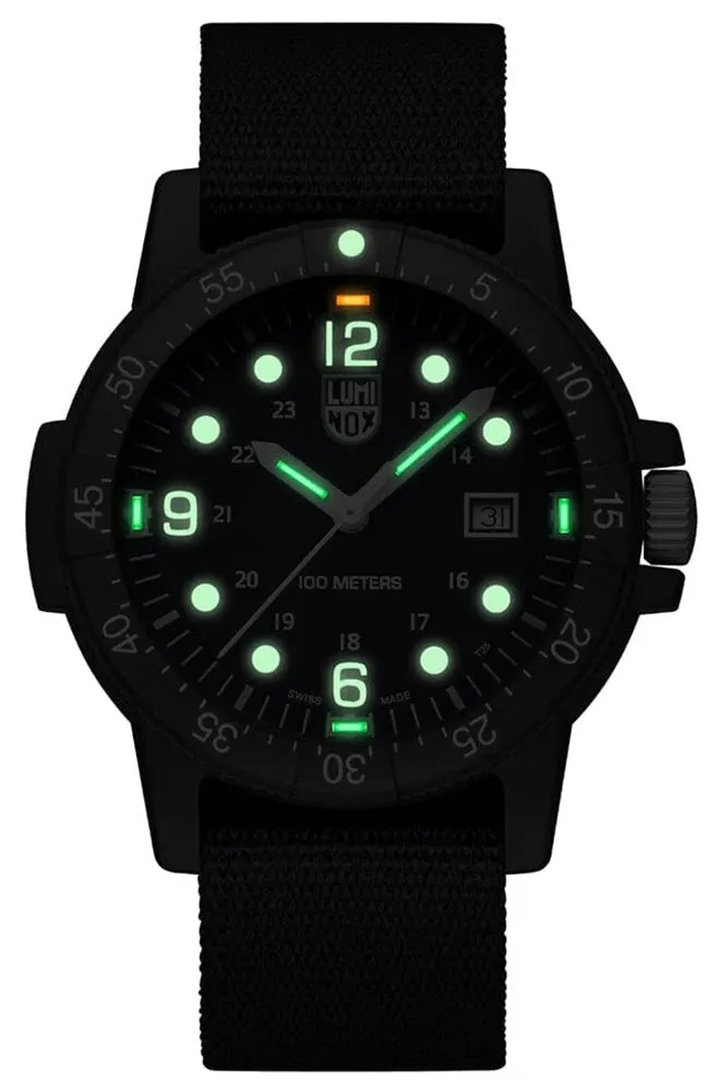 Luminox Sea Bass CARBONOX Blue Dial Blue rPET Strap Date Quartz Mens Watch X2.2003.ND