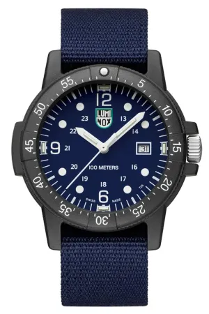 Luminox Sea Bass CARBONOX Blue Dial Blue rPET Strap Date Quartz Mens Watch X2.2003.ND