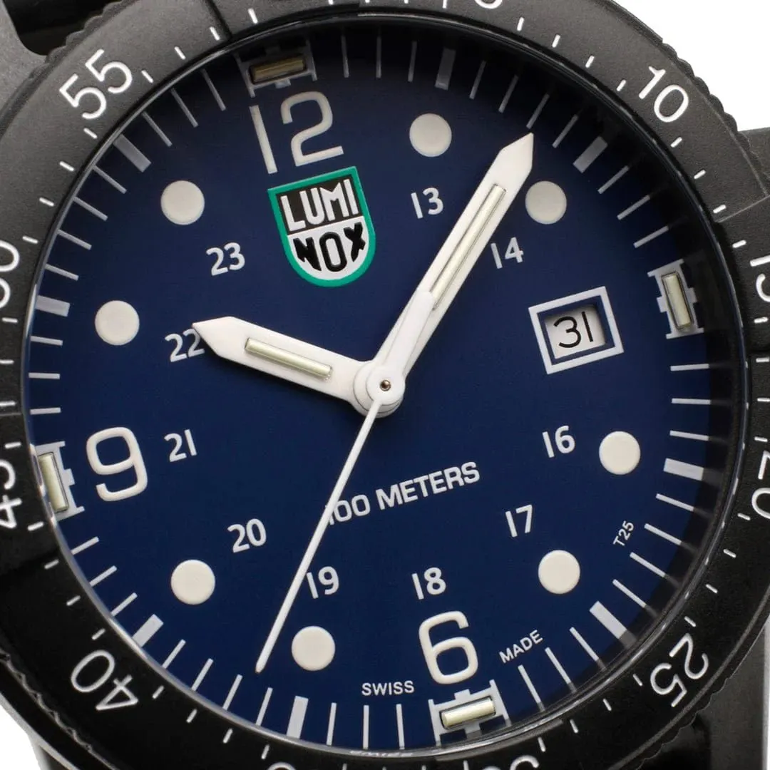 Luminox Sea Bass CARBONOX Blue Dial Blue rPET Strap Date Quartz Mens Watch X2.2003.ND