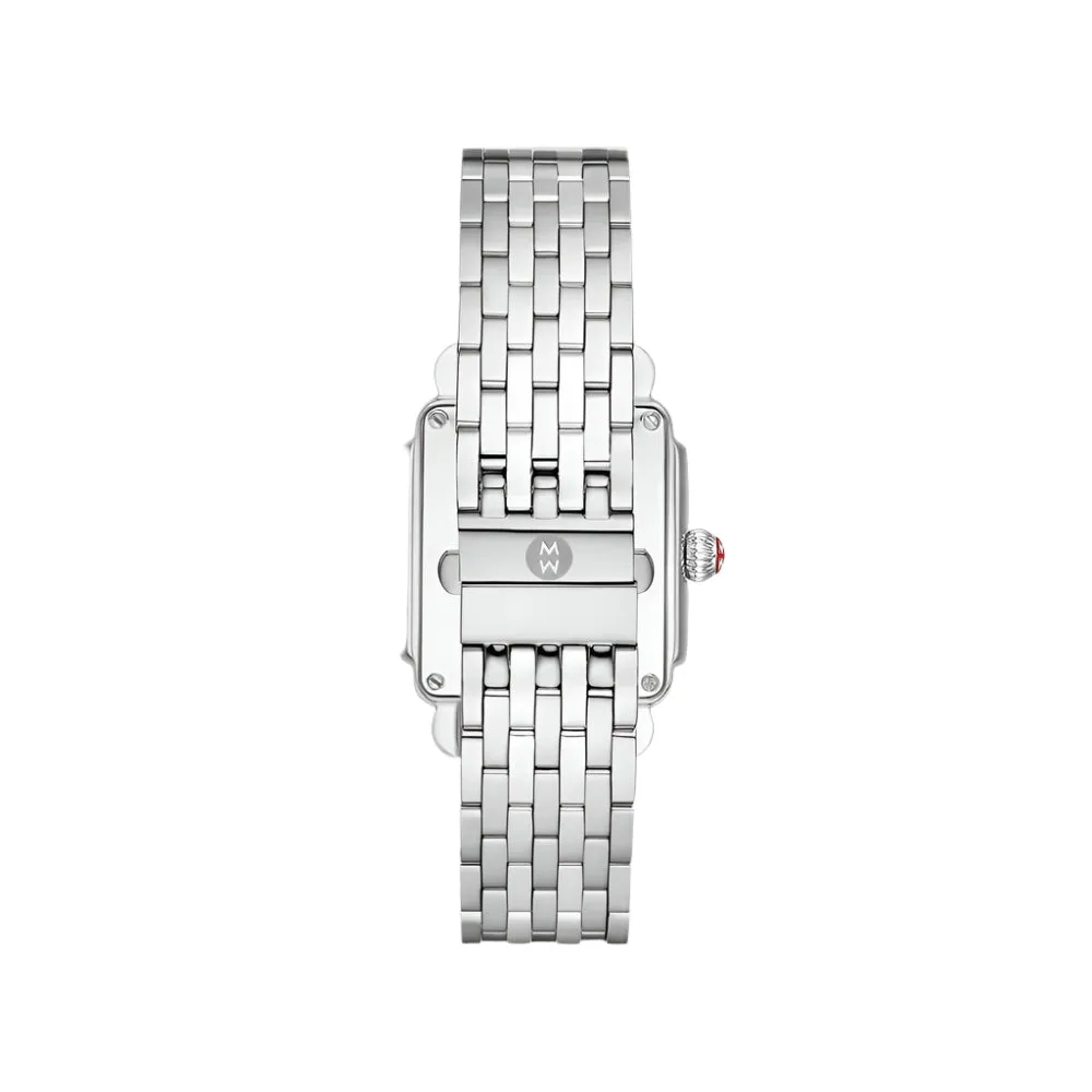 Michele Deco Mid Diamond Stainless Steel Watch