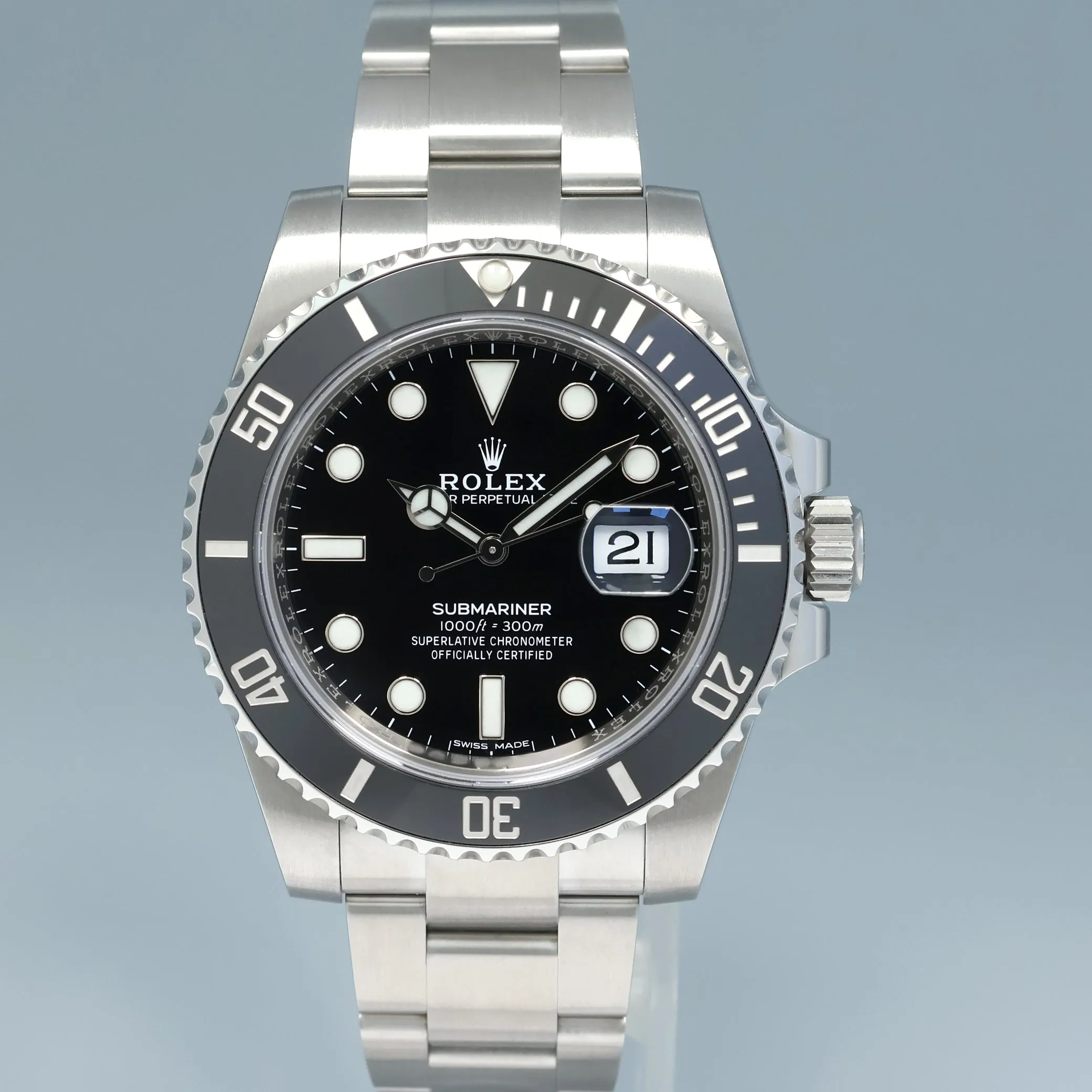 MINT 2018 PAPERS Rolex Submariner Date 116610 Steel Black Dial Ceramic Watch Box