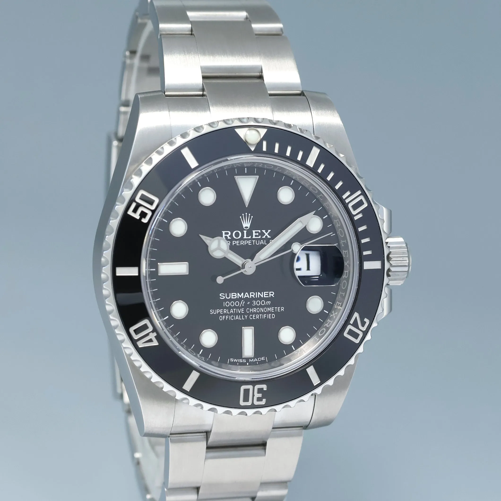 MINT 2018 PAPERS Rolex Submariner Date 116610 Steel Black Dial Ceramic Watch Box