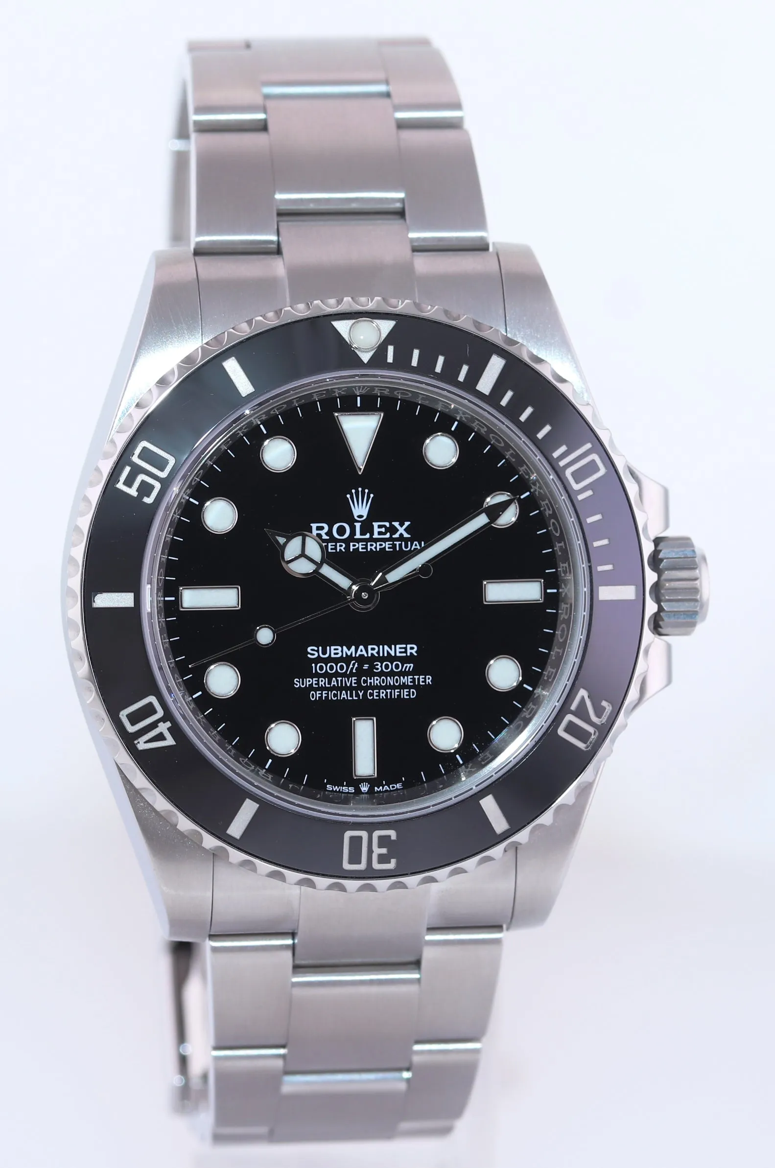 MINT 2022 Rolex Submariner 41mm Black Ceramic Steel 124060LN No Date Watch Box