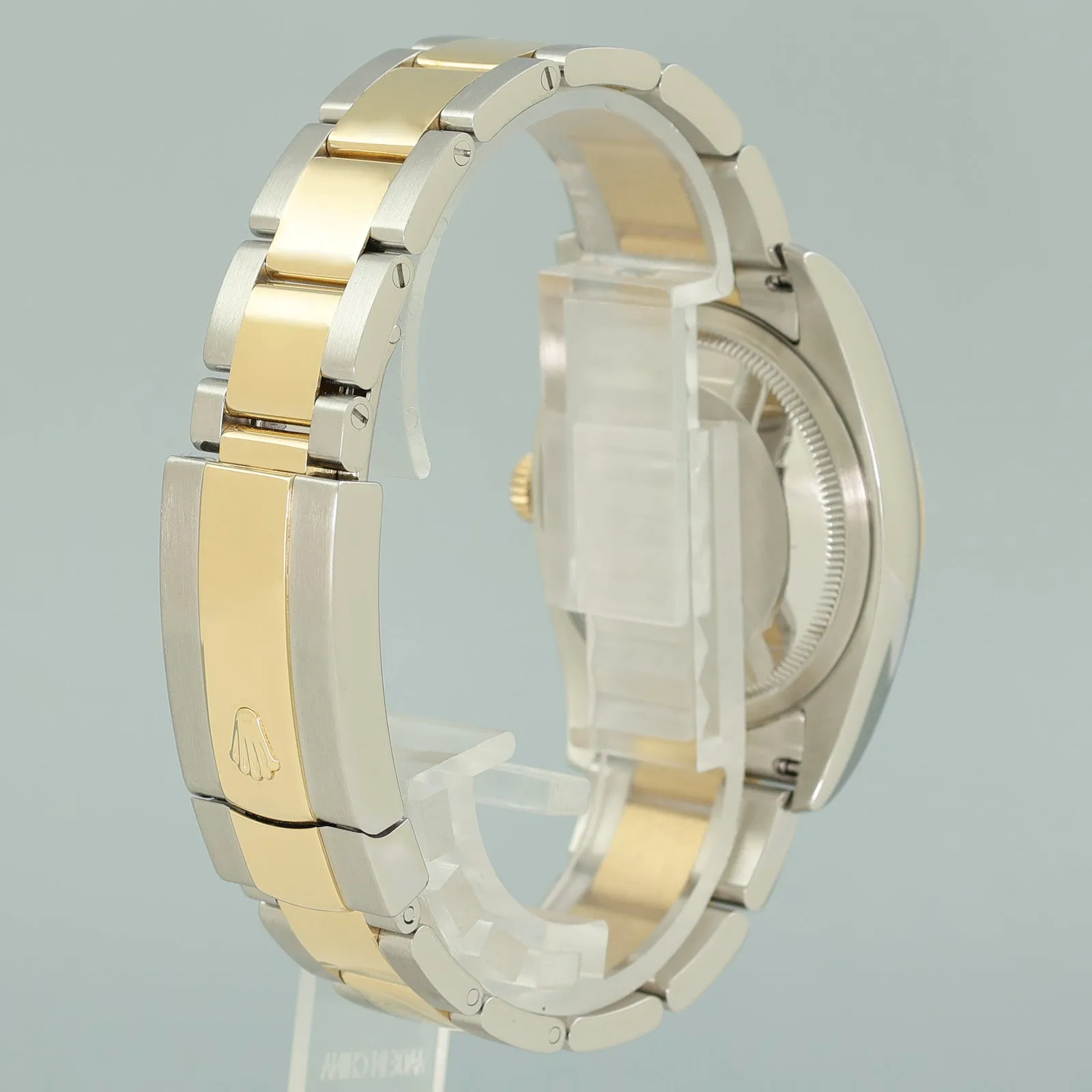 MINT Rolex DateJust Oyster Two Tone Yellow Gold Steel White Stick 36mm 116233 Watch