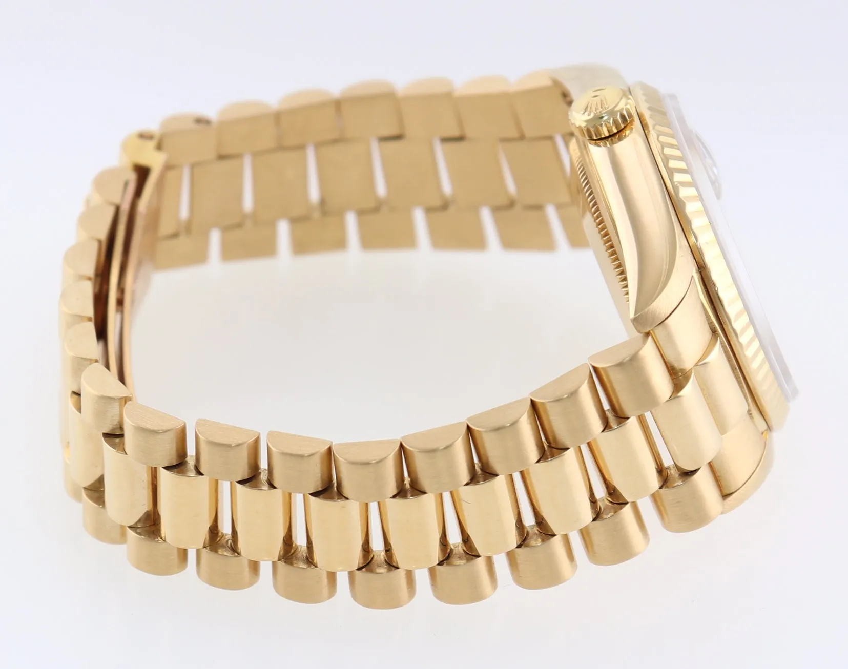 MINT Rolex President Champagne Stick Yellow Gold Double Quickset 18238 Watch Box