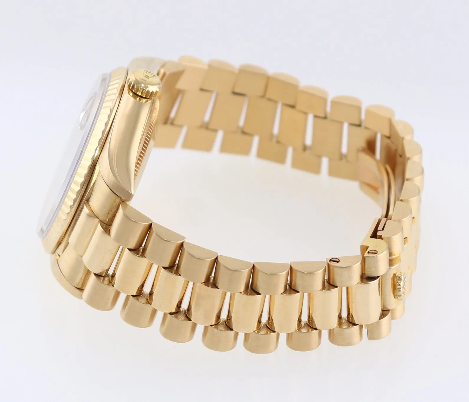 MINT Rolex President Champagne Stick Yellow Gold Double Quickset 18238 Watch Box