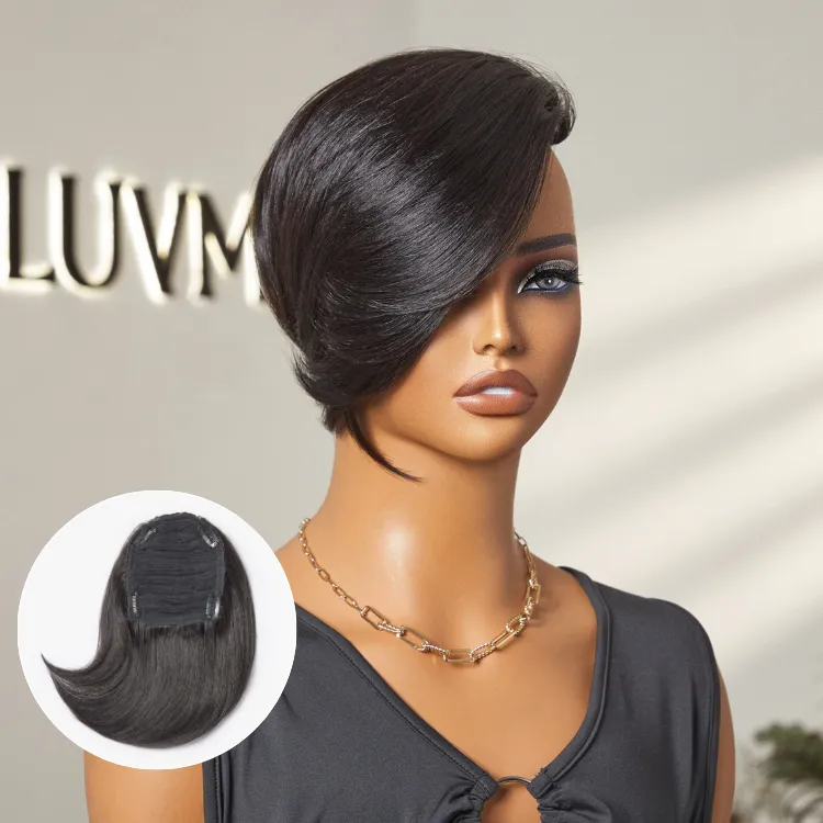 New Fashionable Hair Topper with Bangs