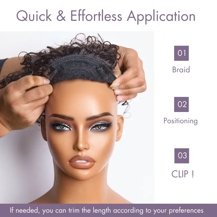 New Fashionable Hair Topper with Bangs