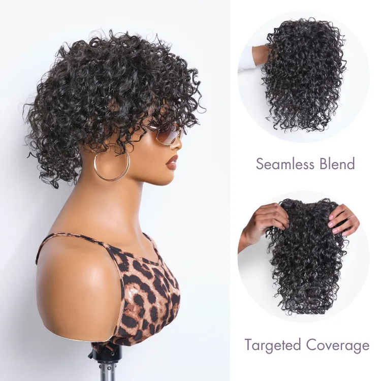 New Fashionable Hair Topper with Bangs