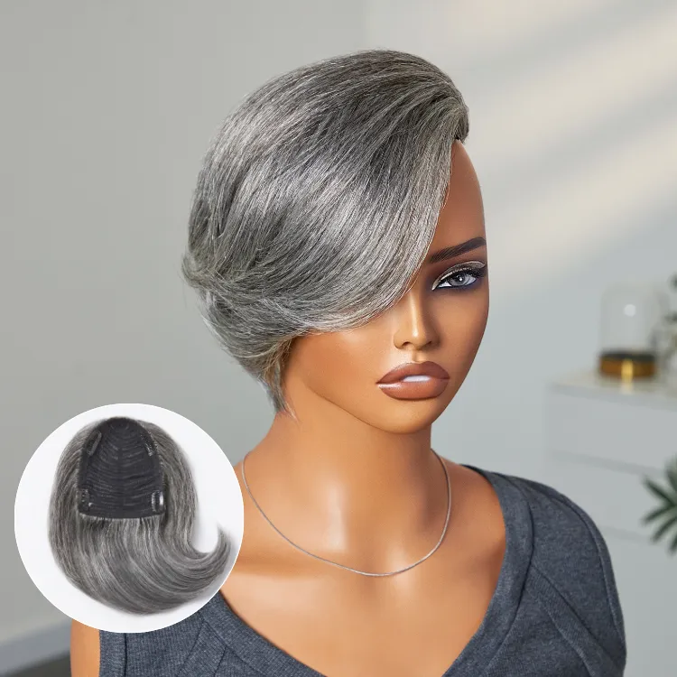 New Fashionable Hair Topper with Bangs