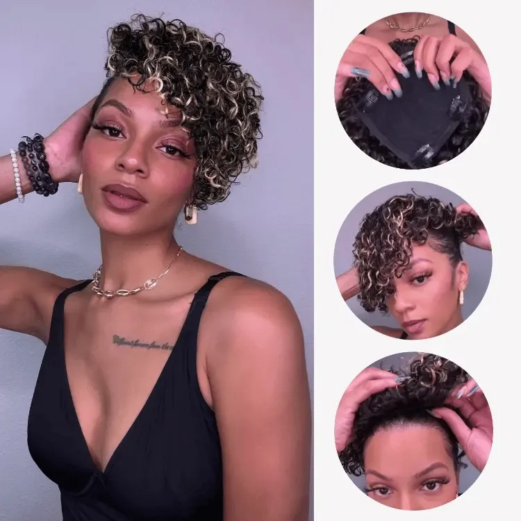 New Fashionable Hair Topper with Bangs