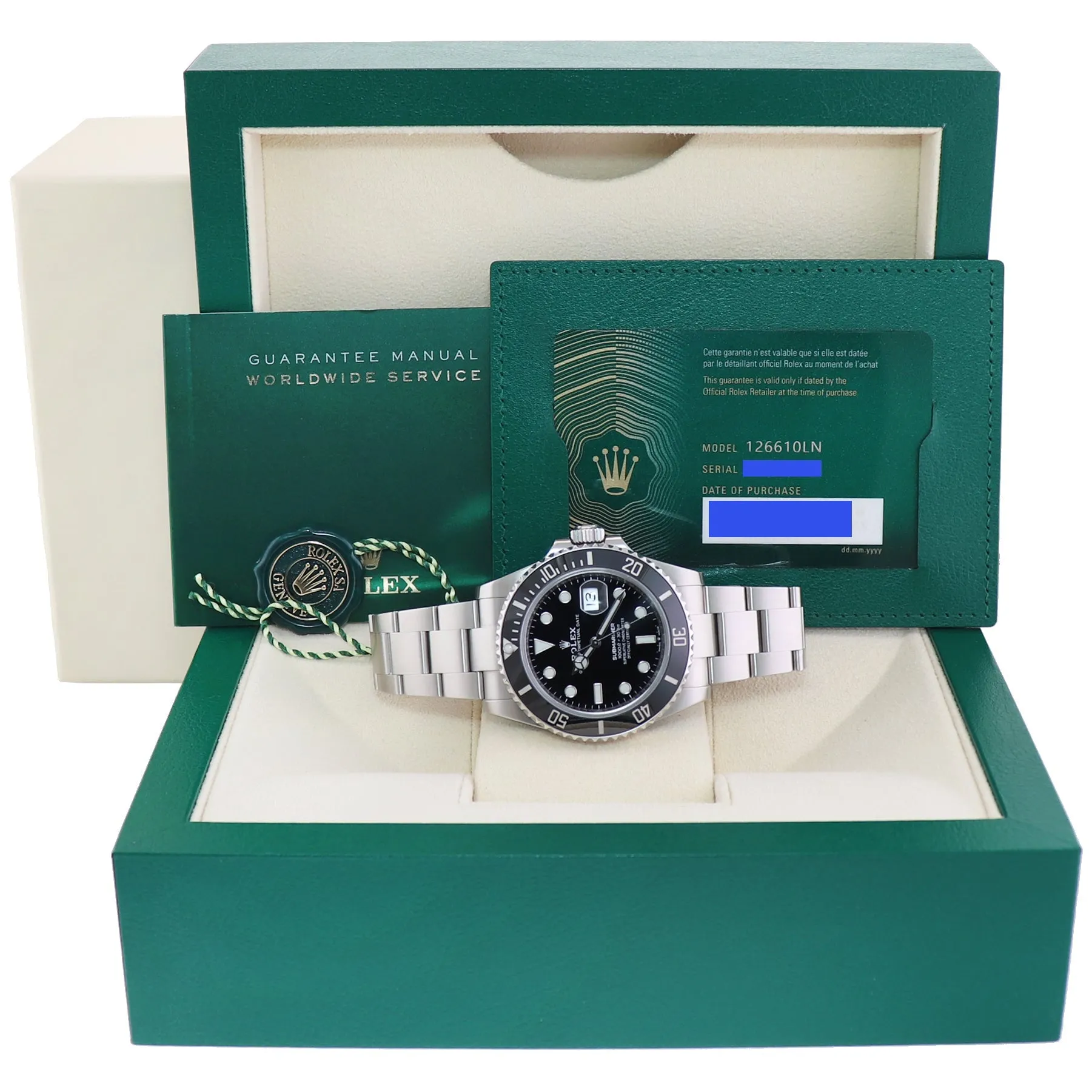NOV 2024 NEW PAPERS Rolex Submariner 41mm Black Ceramic 126610 LN Watch Box
