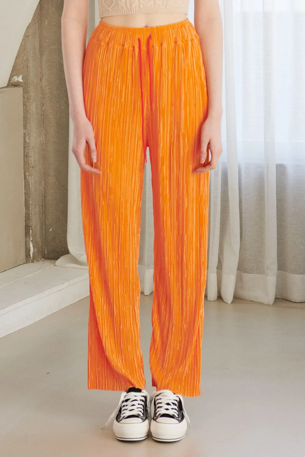 Peyton Crinkled Pleated Pants