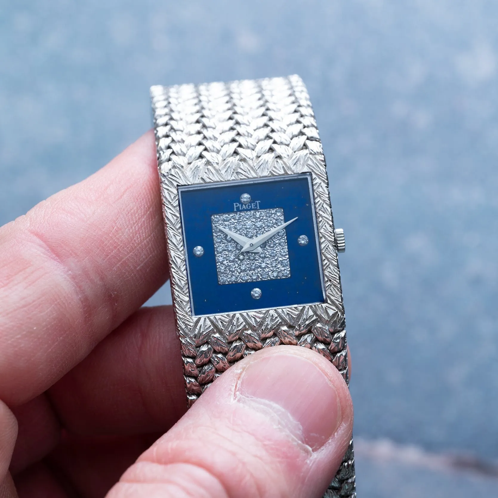 Piaget Tradition 'Lapis Lazuli' Diamond Dress Watch