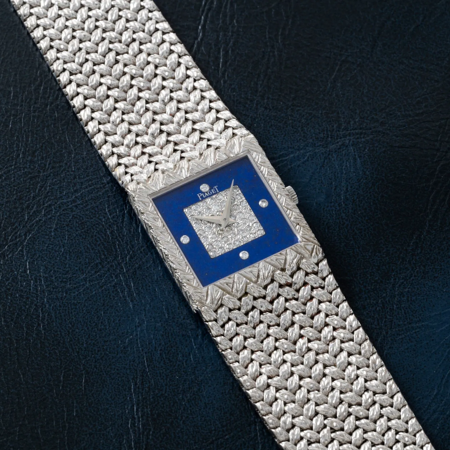 Piaget Tradition 'Lapis Lazuli' Diamond Dress Watch