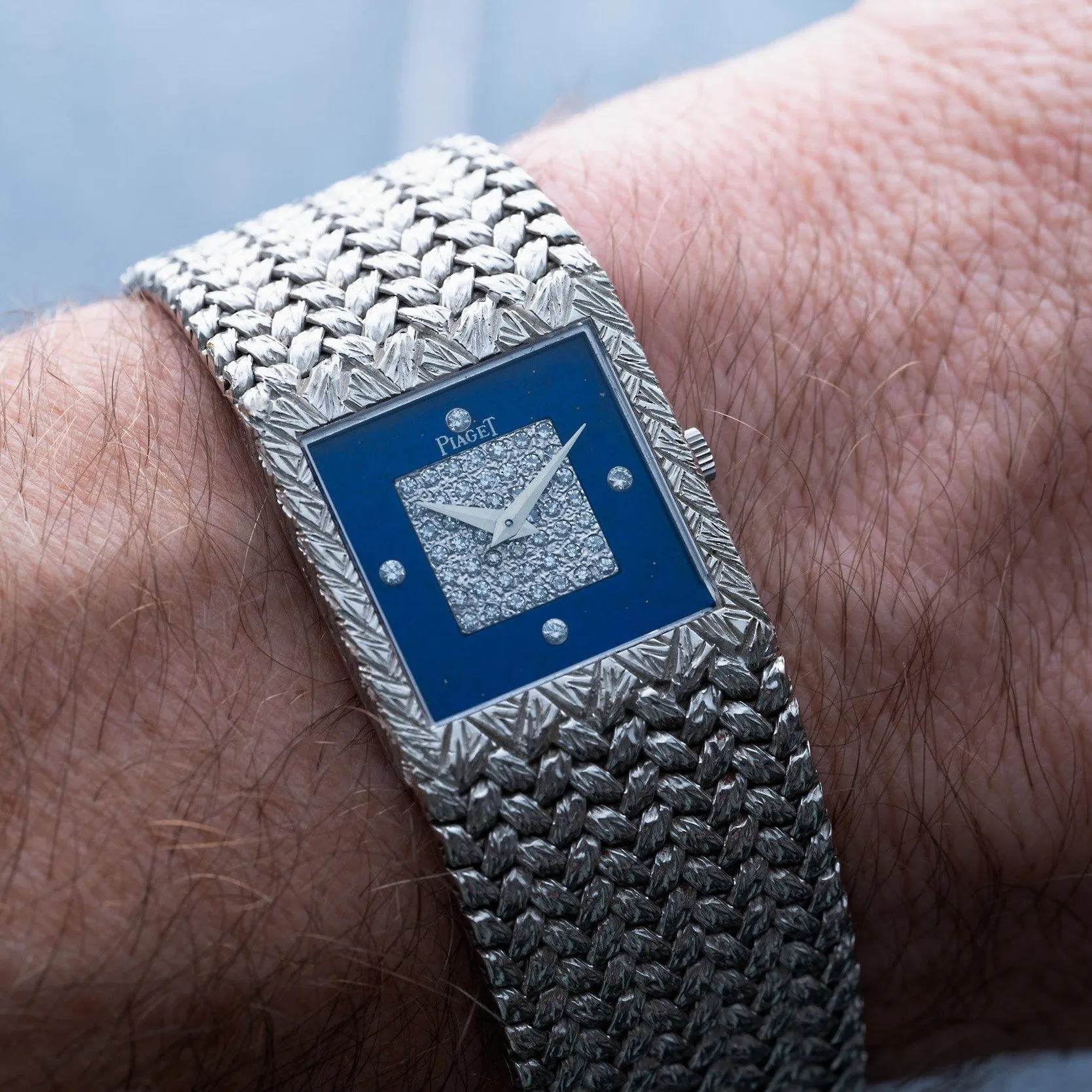 Piaget Tradition 'Lapis Lazuli' Diamond Dress Watch