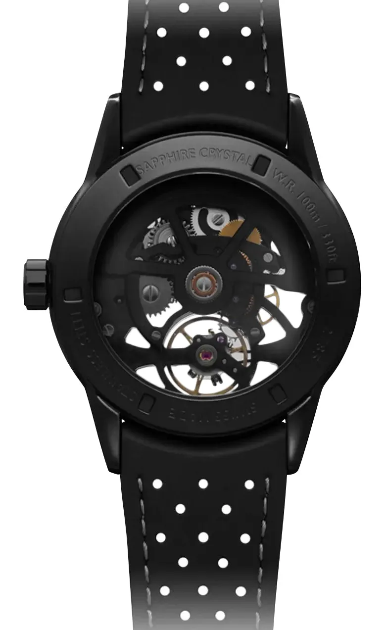 Raymond Weil Freelancer Automatic Black PVD Skeleton Dial Black Rubber Strap Mens Watch 2785-BKR-20000