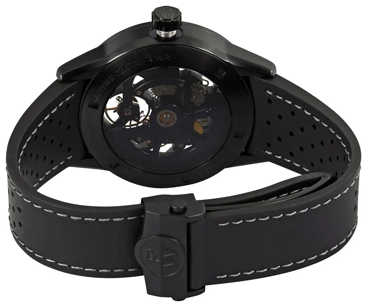 Raymond Weil Freelancer Automatic Black PVD Skeleton Dial Black Rubber Strap Mens Watch 2785-BKR-20000