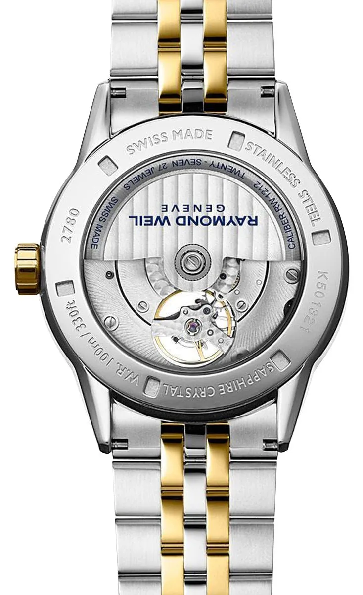 Raymond Weil Freelancer Automatic Two-Tone Stainless Steel Silver Dial Mens Watch 2780-STP-65001