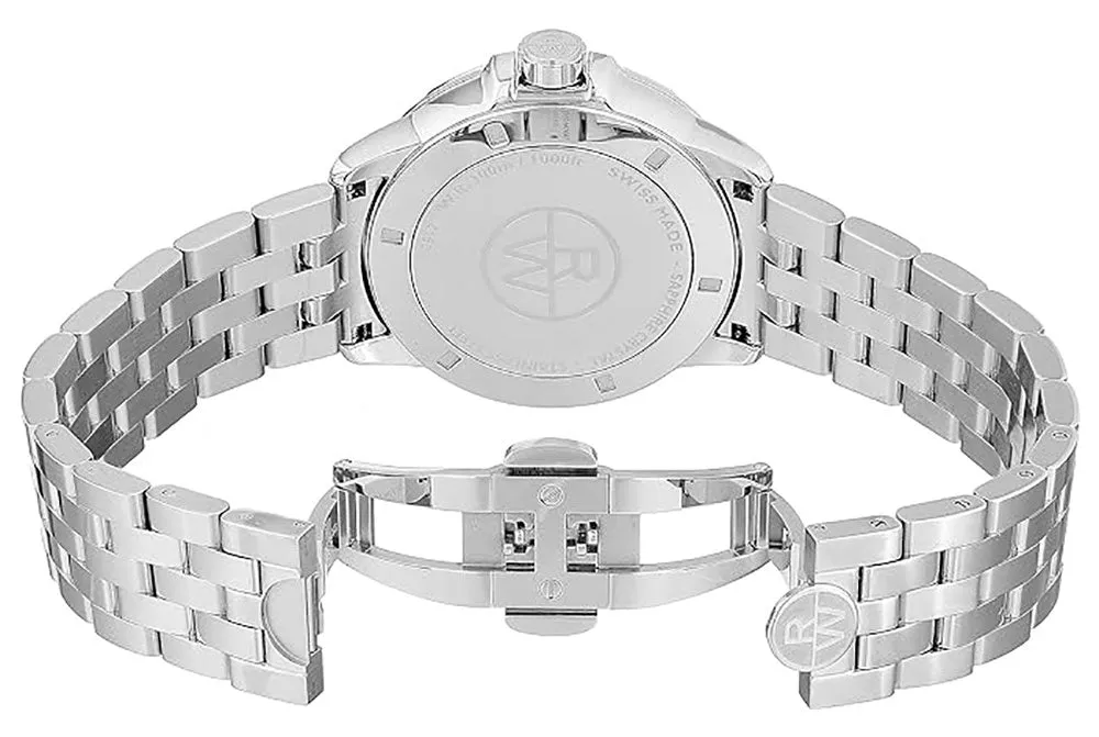 Raymond Weil Tango Stainless Steel White Dial Date Divers Quartz Mens Watch 8160-ST-00300