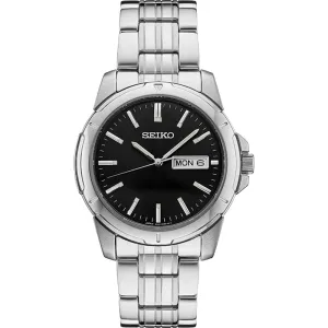 Seiko Essentials Collection Black Dial with Day Date Quartz SUR355