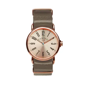 SMALL No.88 Rose Gold and Light Brown Italian Leather