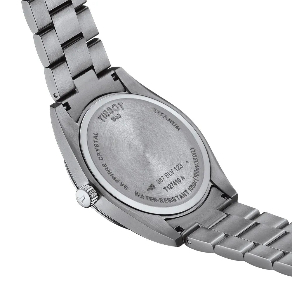 Tissot Gentleman 40mm Grey Dial Titanium Gents Quartz Watch T1274104408100