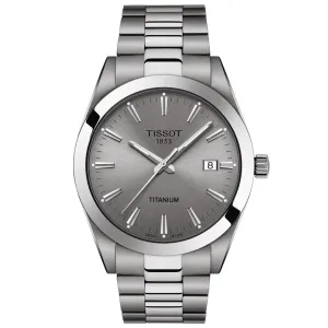 Tissot Gentleman 40mm Grey Dial Titanium Gents Quartz Watch T1274104408100